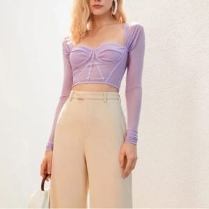 Shein bustier crop top